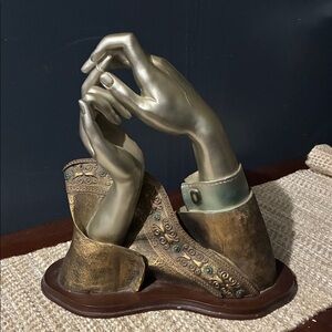 Elegant Bronze Hand Sculpture